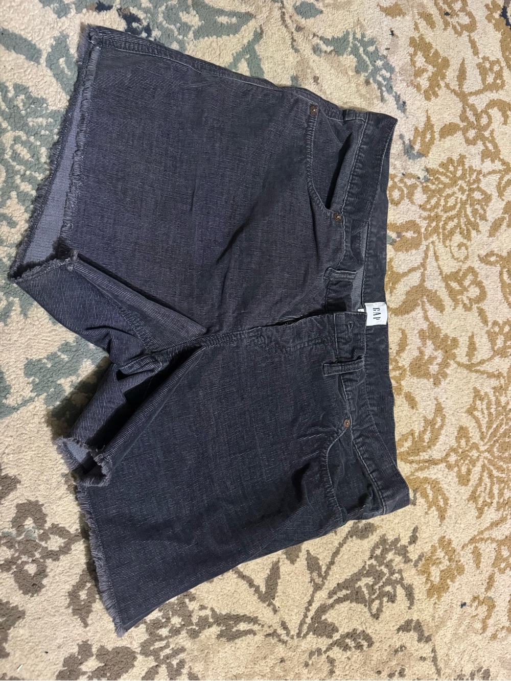 GAP Charcoal Gray Corduroy Waistband Detail